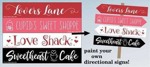 3960 - Valentine Directional Stencils - The Stencilsmith