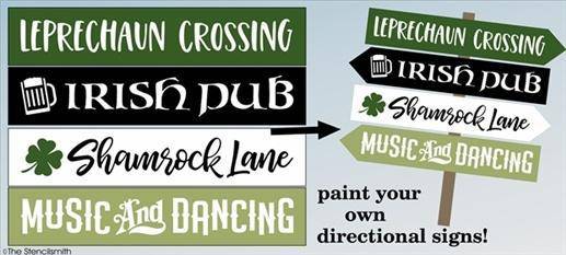 4001 - St. Patrick's Day Directional Stencils - The Stencilsmith