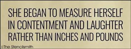 4034 - she began to measure - The Stencilsmith