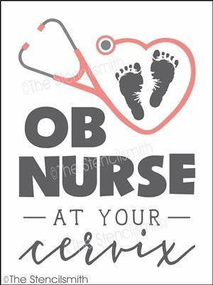 4057 - OB Nurse at your cervix - The Stencilsmith