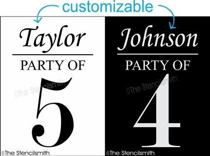 4082 - (family name) party of - The Stencilsmith