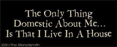 409 - The only thing domestic about me... - The Stencilsmith