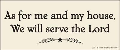 As for me and my house - The Stencilsmith