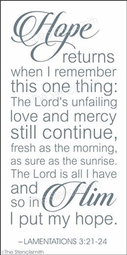 4140 - Hope returns when I remember - The Stencilsmith