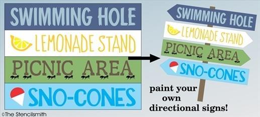 4153 - Summer Directional stencils - The Stencilsmith