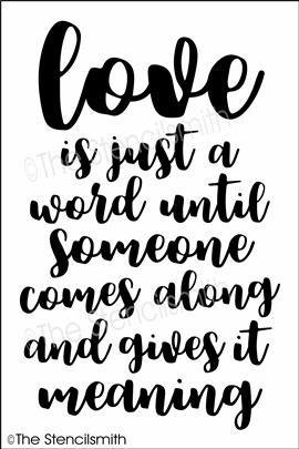 4189 - love is just a word until - The Stencilsmith