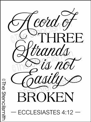 4319 - A cord of three strands - The Stencilsmith