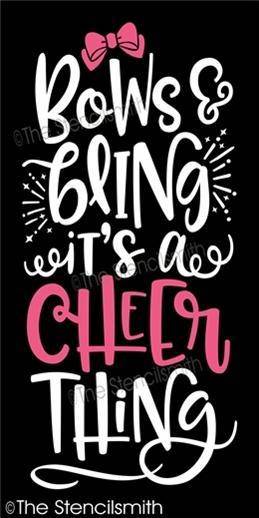 4377 - bows and bling it's a CHEER thing - The Stencilsmith