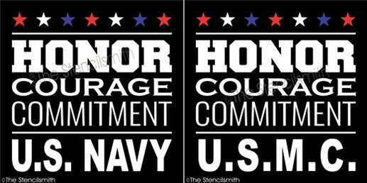 4428 - Honor Courage Commitment - The Stencilsmith