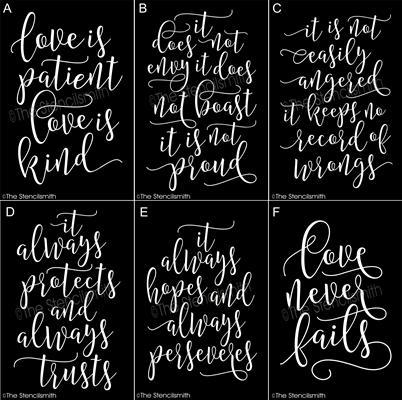 4465 - Love is patient love is kind - The Stencilsmith