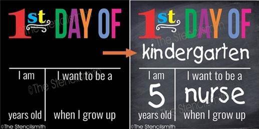 4553 - 1st Day Of School - The Stencilsmith