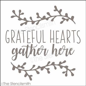 4650 - Grateful Hearts gather here - The Stencilsmith
