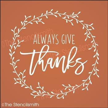 4657 - Always Give Thanks - The Stencilsmith