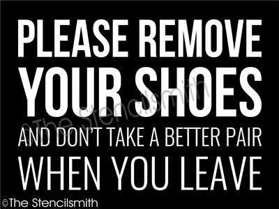 4694 - Please remove your shoes and don't - The Stencilsmith