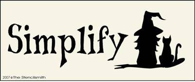 Simplify - witch and cat - The Stencilsmith