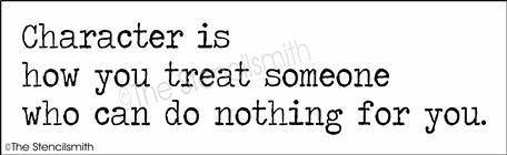 4919 - Character is how - The Stencilsmith