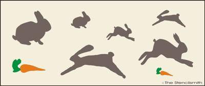 Bunnies Carrots Group Pictures - The Stencilsmith