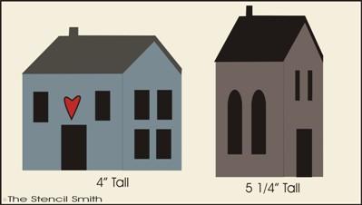 Saltbox Houses - 2B - The Stencilsmith