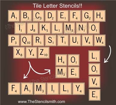 5214 - Tile Letter Set - The Stencilsmith