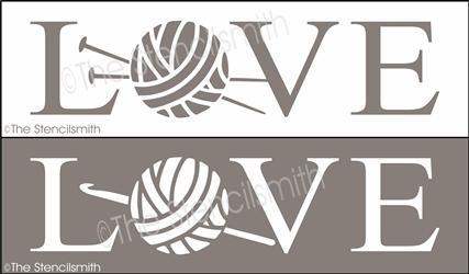 5445 - LOVE (knit/crochet) - The Stencilsmith