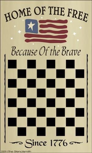548 - Home of the Free GAME BOARD - The Stencilsmith