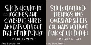 5538 - she is clothed in leggings - The Stencilsmith