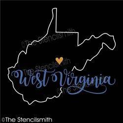 5543 - West Virginia (state outline) - The Stencilsmith