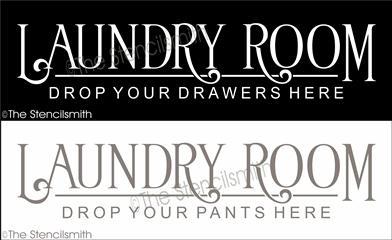5560 - Laundry Room drop your - The Stencilsmith