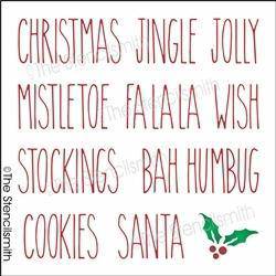 5639 - Christmas Words - The Stencilsmith