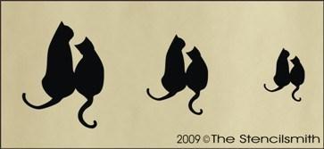 564 - Snuggling Cats - The Stencilsmith