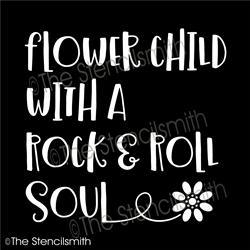 5705 - flower child with a - The Stencilsmith