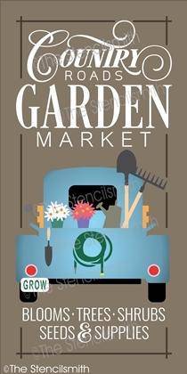 country garden and seeds 5816 Country Roads Garden Market Stencil Large