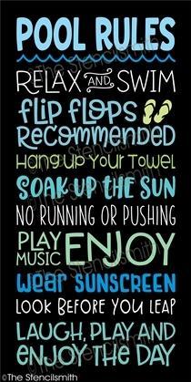 5928 - POOL RULES - The Stencilsmith