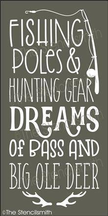 5944 - fishing poles and hunting gear - The Stencilsmith