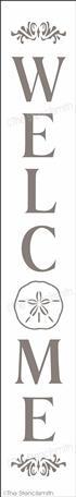 6053 - WELCOME (sand dollar) - The Stencilsmith