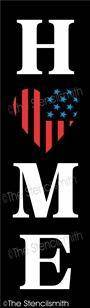 6102 - HOME (flag heart) - The Stencilsmith