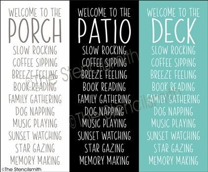 6130 - Welcome to the porch / patio / deck - The Stencilsmith