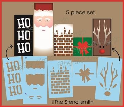 6320 - Santa Rooftop - 5pc set - The Stencilsmith