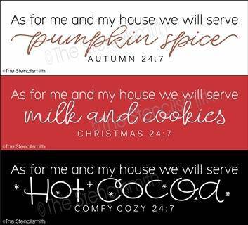 6344 - As for me and my house (holidays) - The Stencilsmith