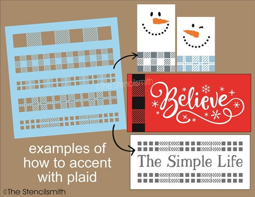 6398 - Plaid stripes - The Stencilsmith