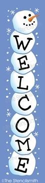 6418 - Welcome (snowman) - The Stencilsmith