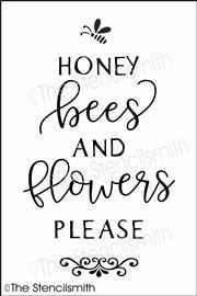 6512 - honey bees and flowers please - The Stencilsmith