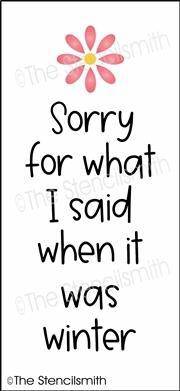 6563 - sorry for what I said when it was winter - The Stencilsmith
