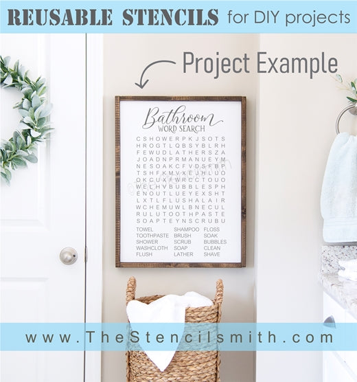6709 - Bathroom Word Search - The Stencilsmith