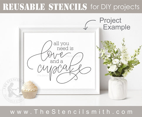 6896 - all you need is love and a cupcake - The Stencilsmith