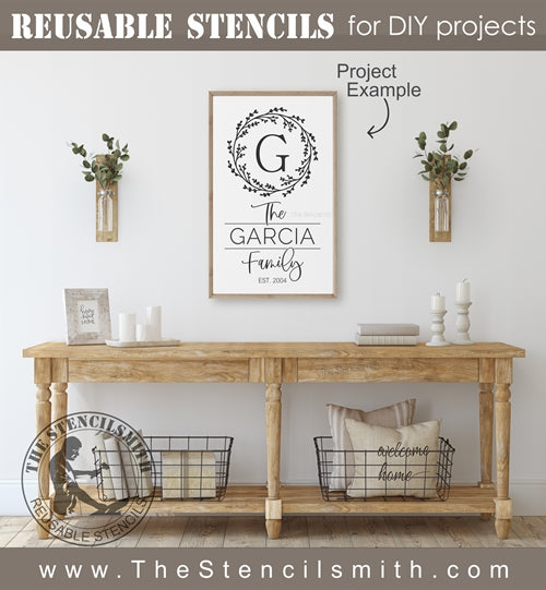 6920 - Monogram Family Name - The Stencilsmith