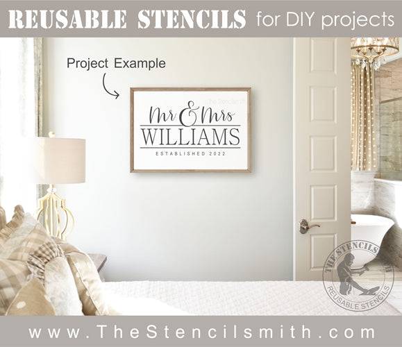 6923 - Mr and Mrs (Name) - The Stencilsmith