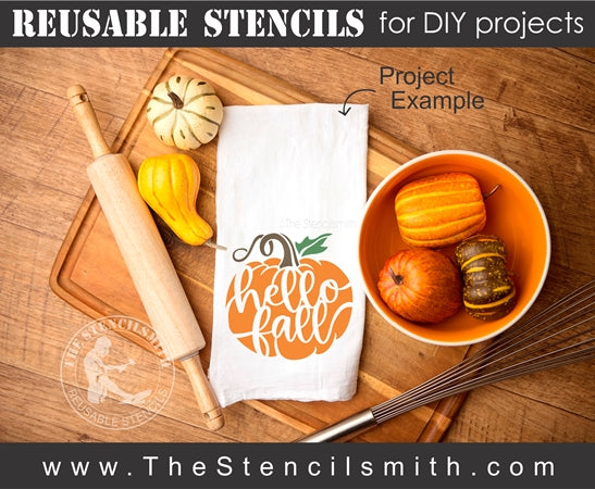 Hello Pumpkin Fall Art Reusable Silk Screen Stencils Self - Temu