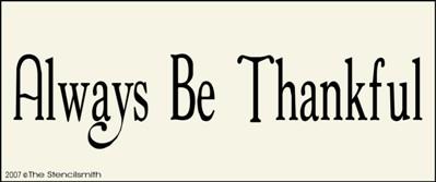 Always Be Thankful - The Stencilsmith