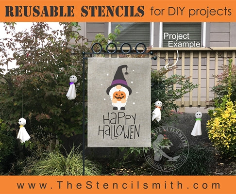 7024 - Happy Halloween gnome - The Stencilsmith